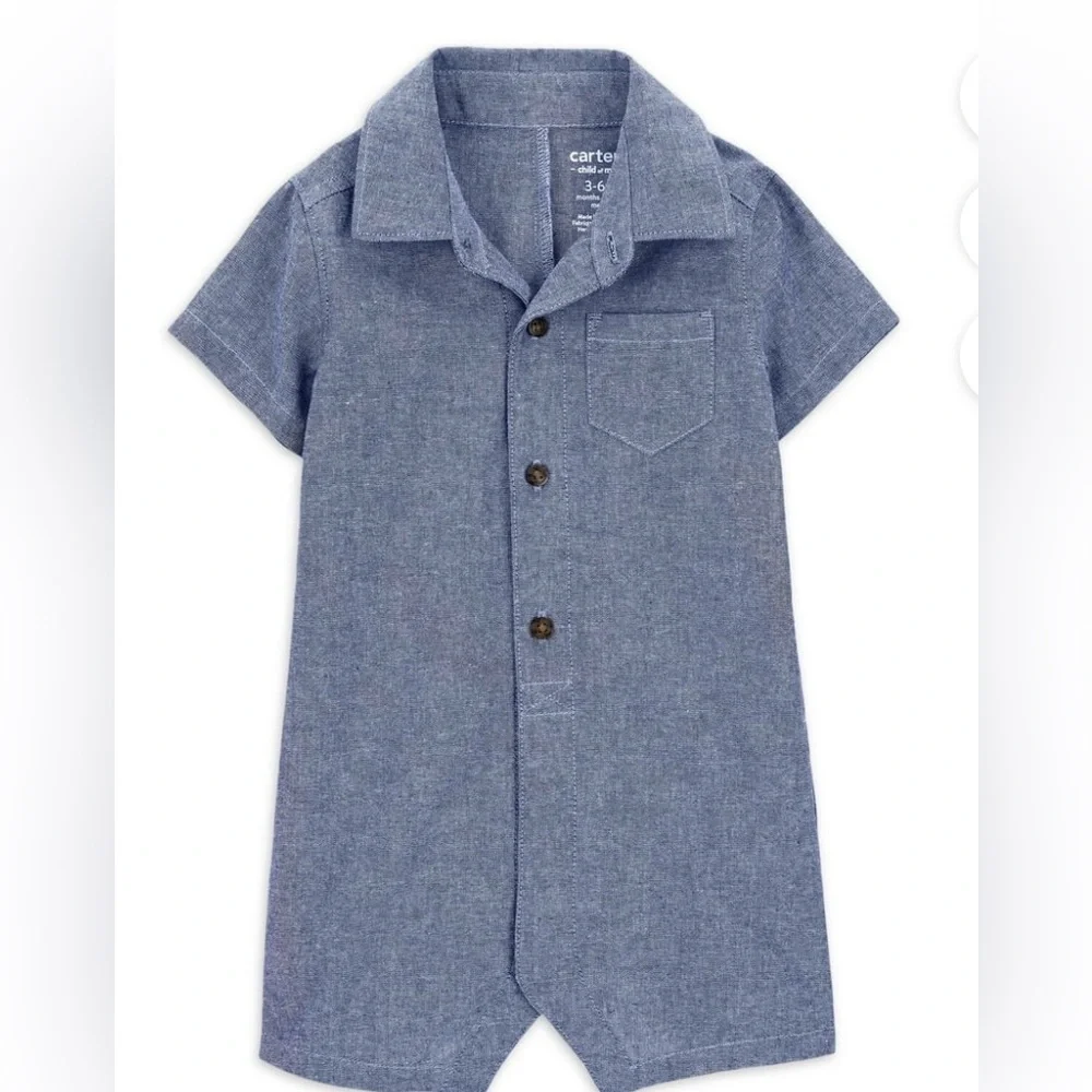 🔴3/$12 Carter’s baby boy romper.‎ NWT!